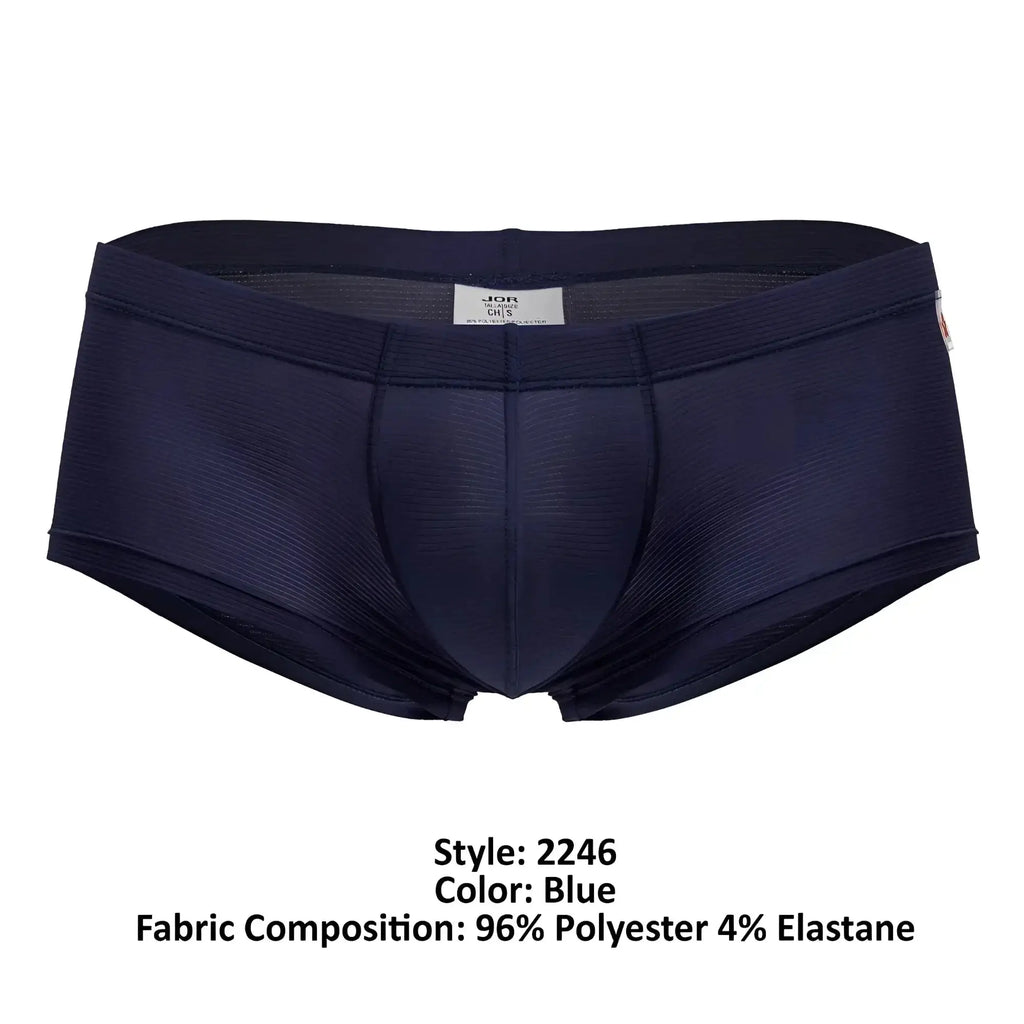 Dark blue jor 2246 cosmo trunks made of 96 polyester 4 elastane with a textured form-fitting design