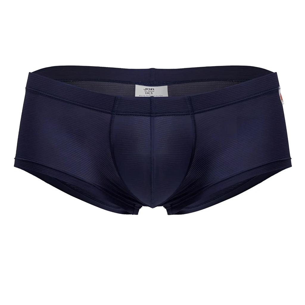 Navy blue jor 2246 cosmo trunks men’s briefs with ribbed textured fabric and elastic waistband