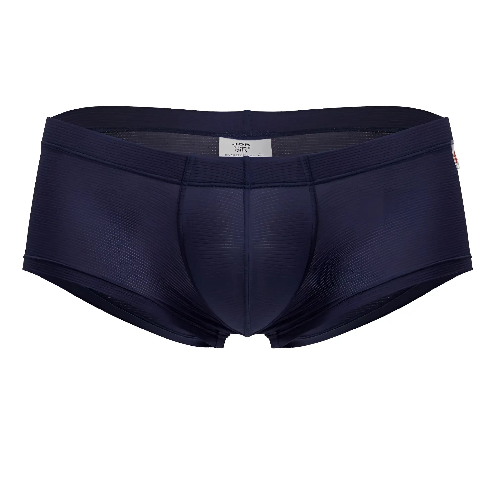 Navy blue jor 2246 cosmo trunks men’s briefs with ribbed textured fabric and elastic waistband