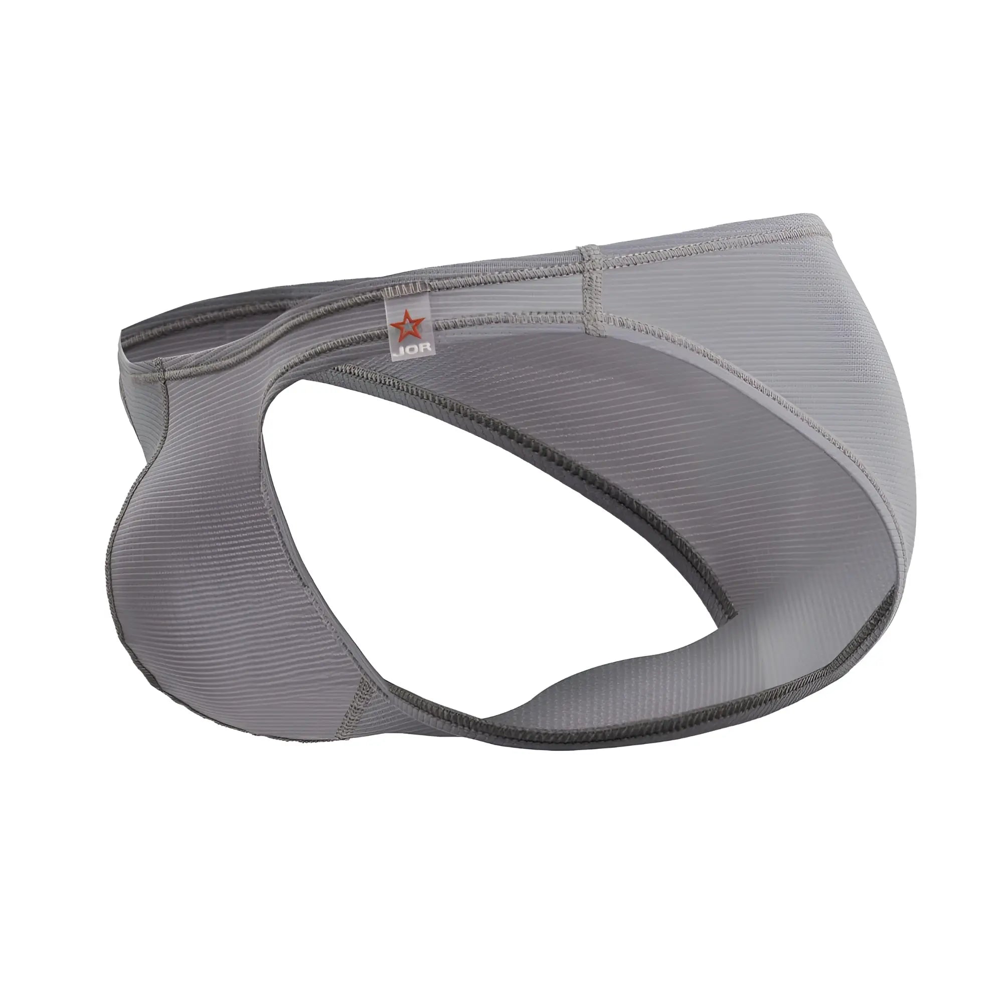 Gray jor 2247 cosmo bikini men’s briefs with textured fabric and reinforced stitching in a form-fitting design