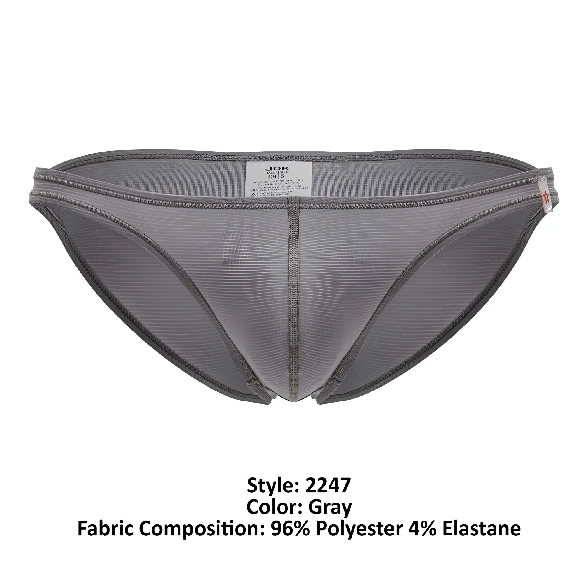 Gray jor 2247 cosmo bikini briefs in a textured stretchy fabric blend for comfortable everyday wear
