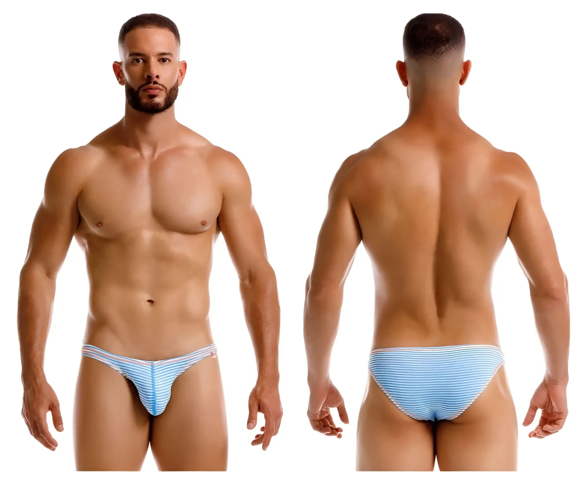 Light blue and white striped men’s briefs jor 2249 sour bikini in soft breathable fabric for everyday comfort