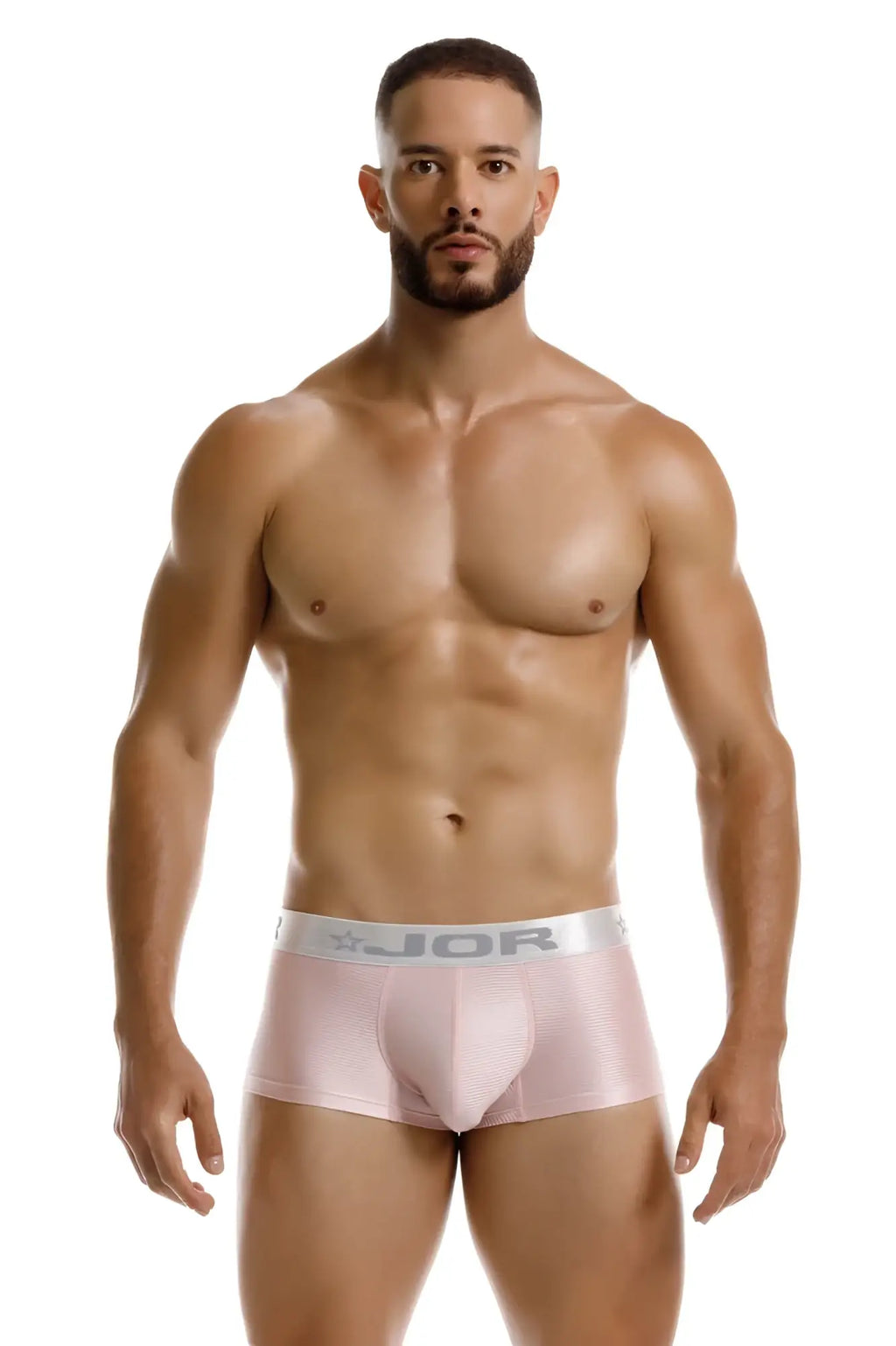 Pink jor 2251 bright trunks men’s briefs with silver waistband designed for comfortable support and style