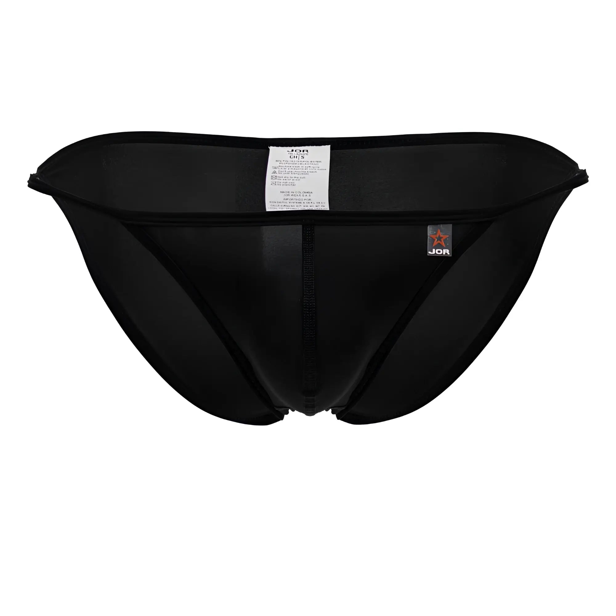 Black jor 2257 axel bikini briefs with smooth form-fitting design and elastic waistband for men