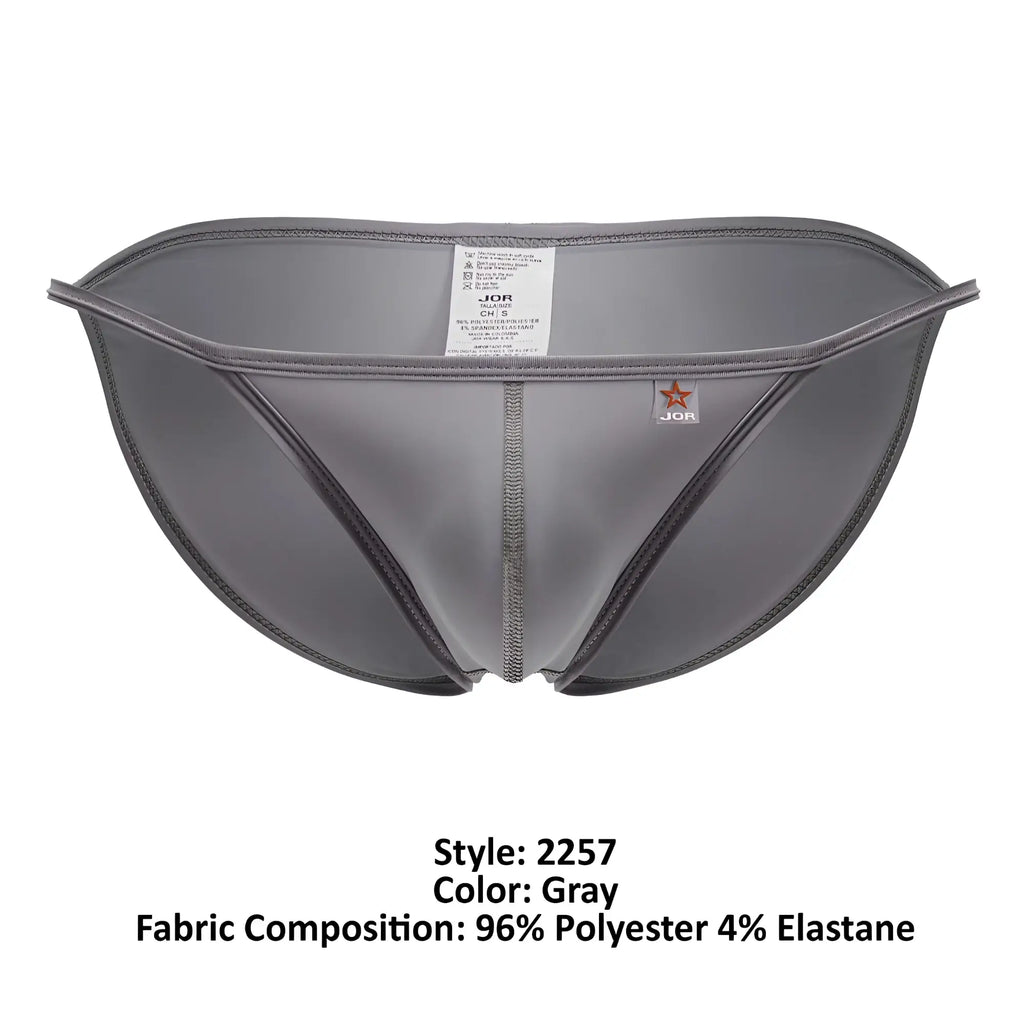 Gray jor 2257 axel bikini mens briefs in sleek form fitting design made of 96 polyester 4 elastane