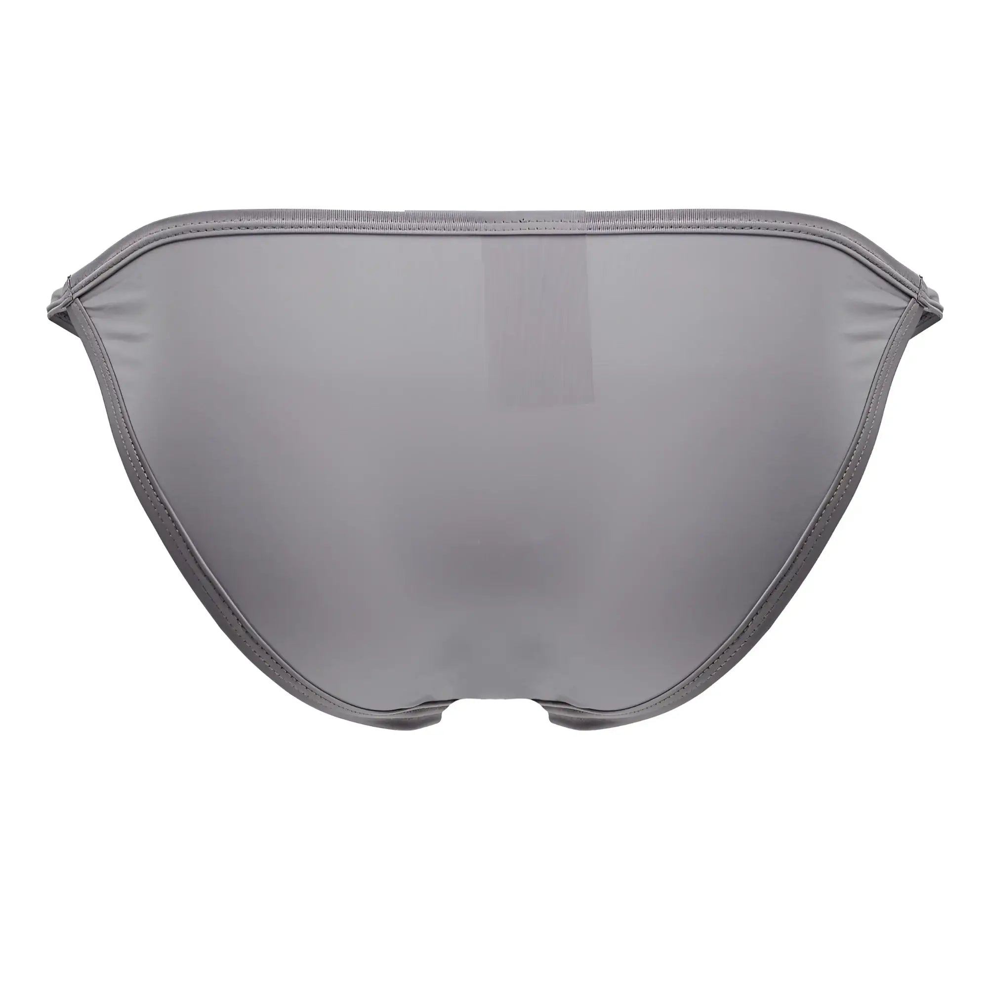 Gray mesh bikini bottom jor 2257 axel with sleek form-fitting design and subtle vertical ribbing back view