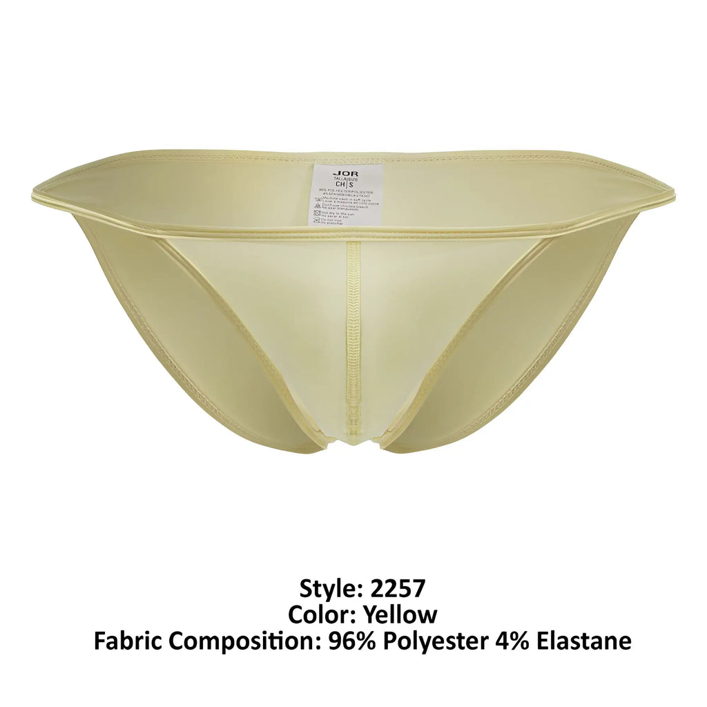 Yellow jor 2257 axel bikini bottom made of 96 polyester 4 elastane in yellow shown from the back side