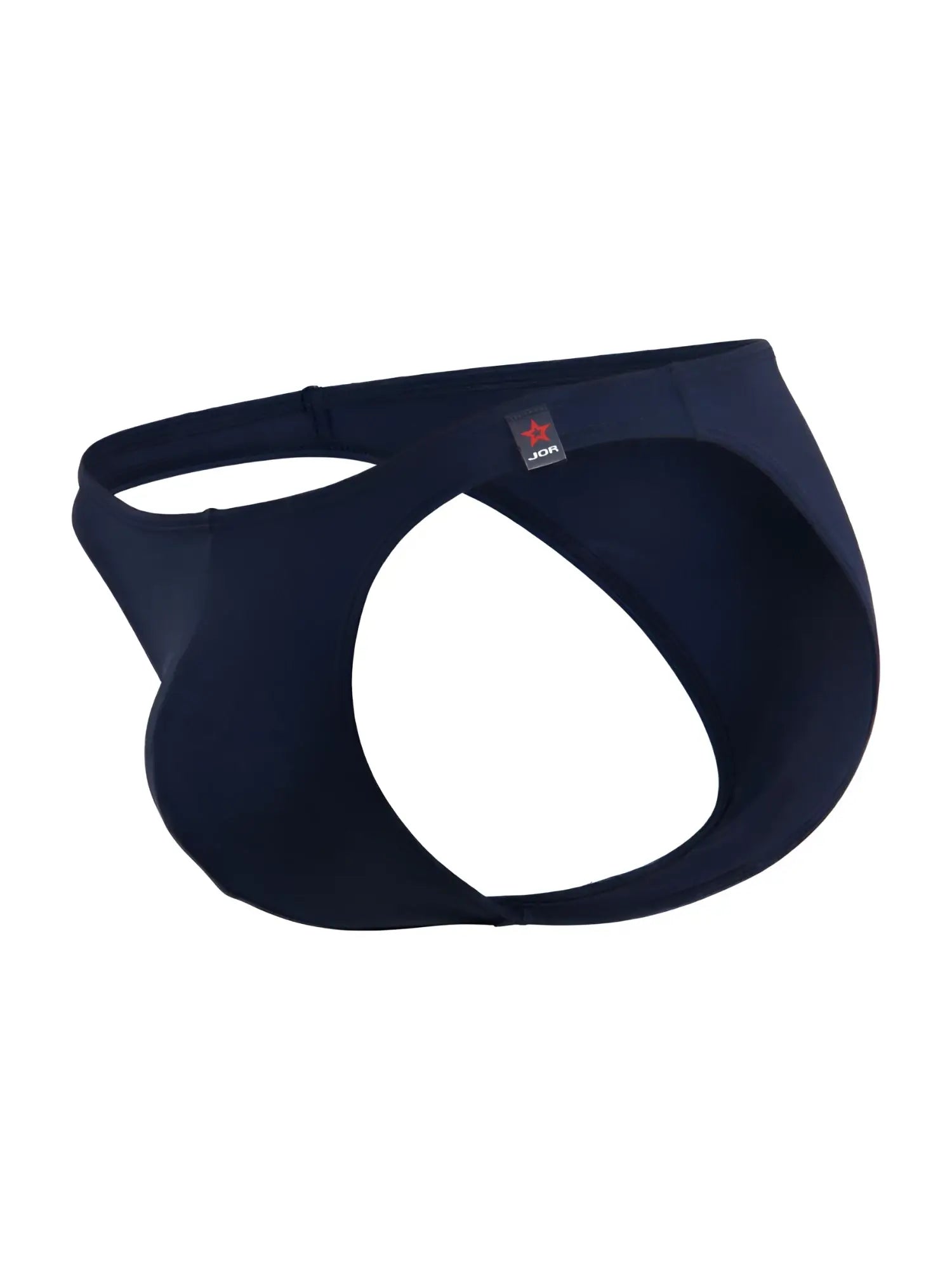 JOR 2273 Travel Swim Bikini in blue, back view showing the open-seat design and JOR logo tag.