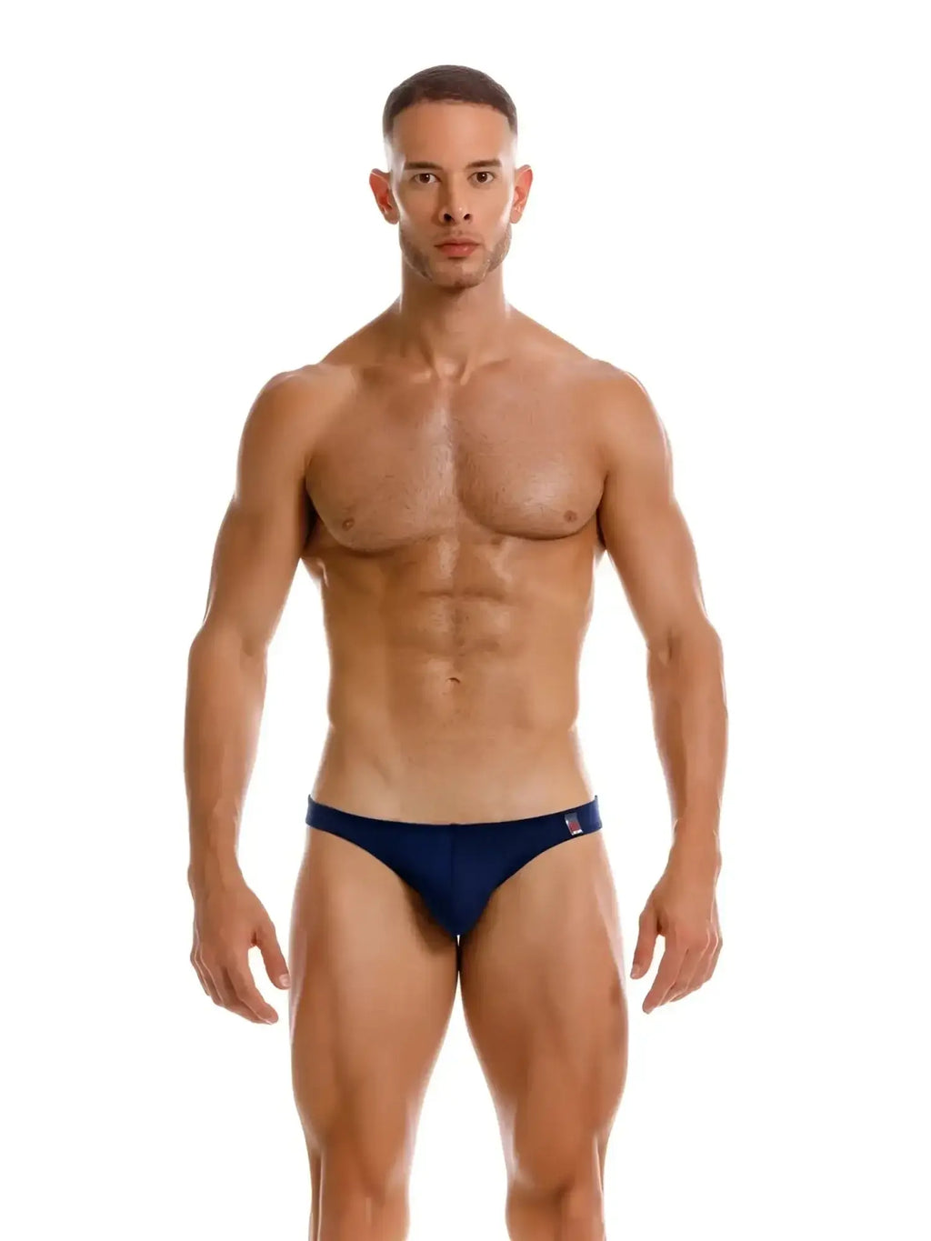 Front view of the blue JOR 2273 Travel Swim Bikini worn by a model.