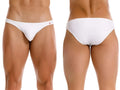 JOR 2273 Travel Swim Bikini in white, showing front and back views on a model.