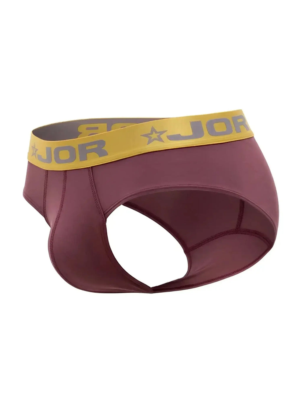 JOR 2327 Soho briefs in wine, studio product shot showing a side-angle view of the underwear.