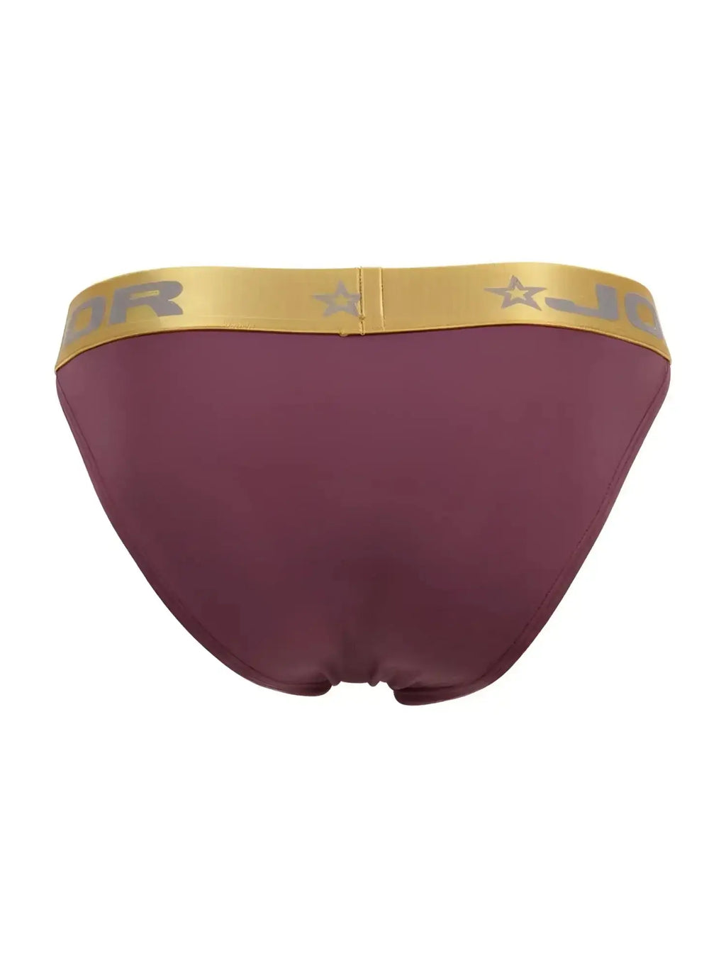 JOR 2328 Soho Bikini in wine, back view showing the gold waistband.