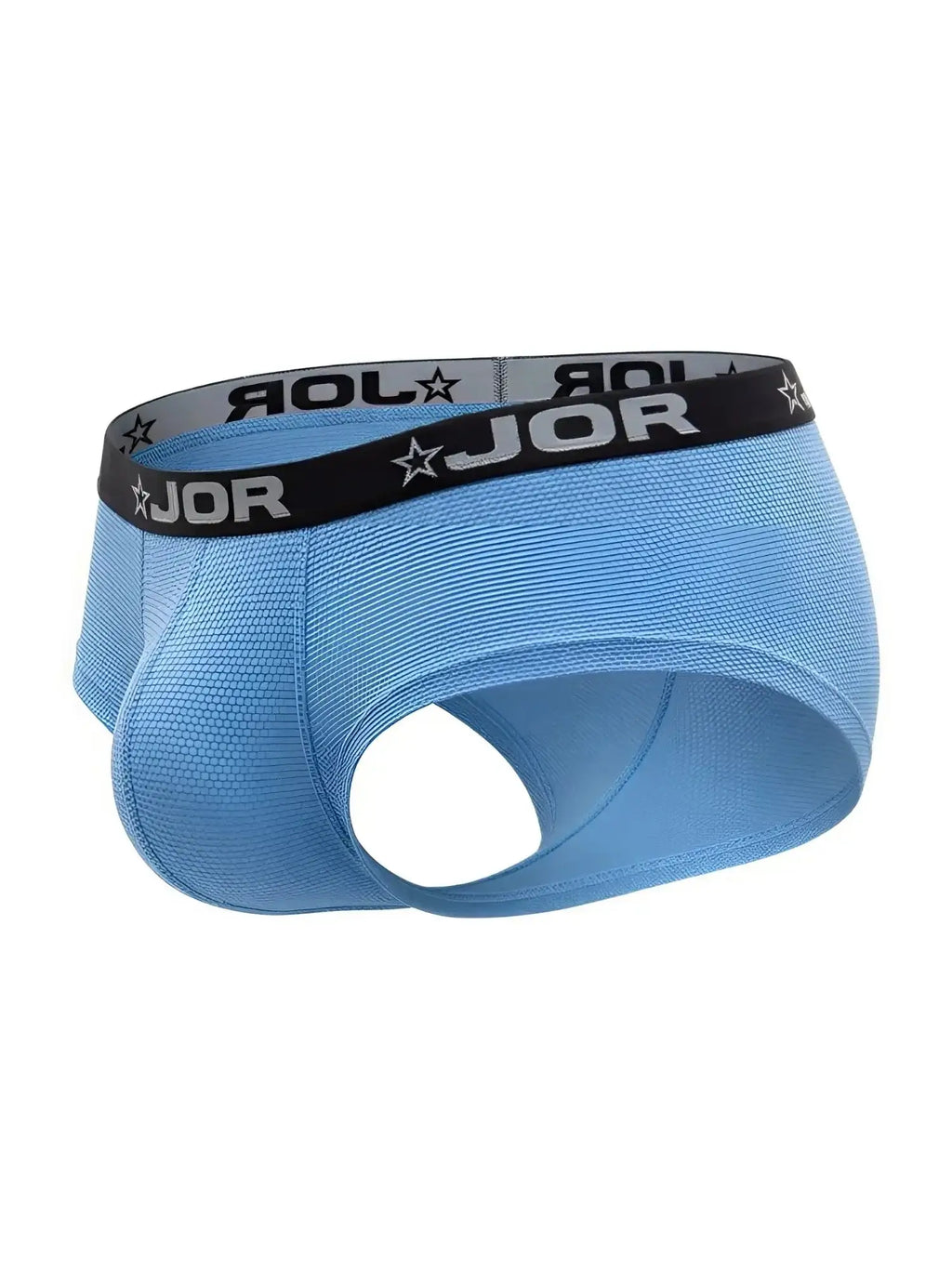 JOR 2345 Cannes trunks in blue. Product view of men’s athletic underwear on a white background.
