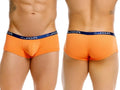 JOR 2345 Cannes orange trunks in front and back views.