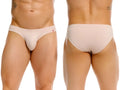 JOR 2348 Invisible Bikini in beige, showing front and back views on a model.