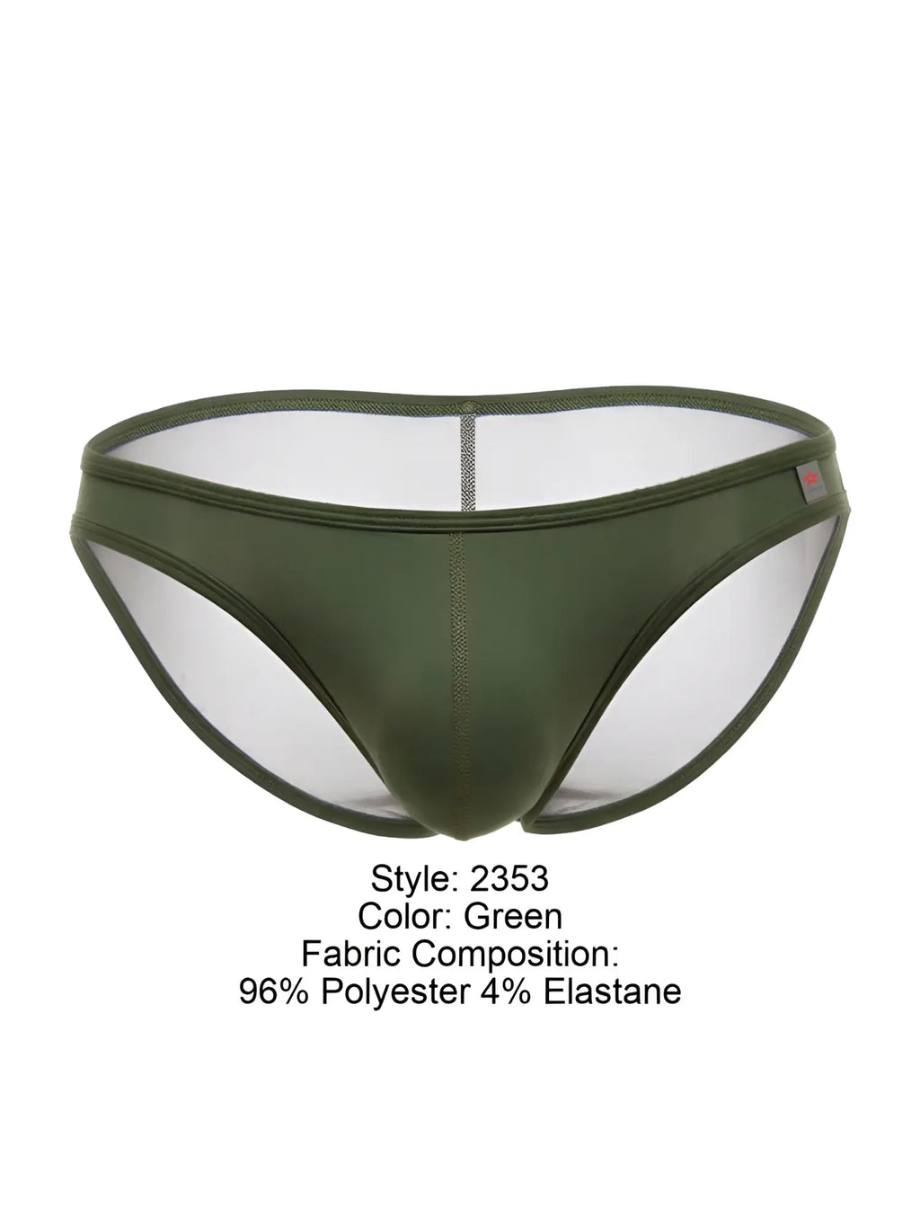 Front view of JOR 2353 Origin Bikini in green.