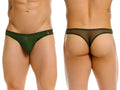 Front and back view of JOR 2354 Origin thongs in green.