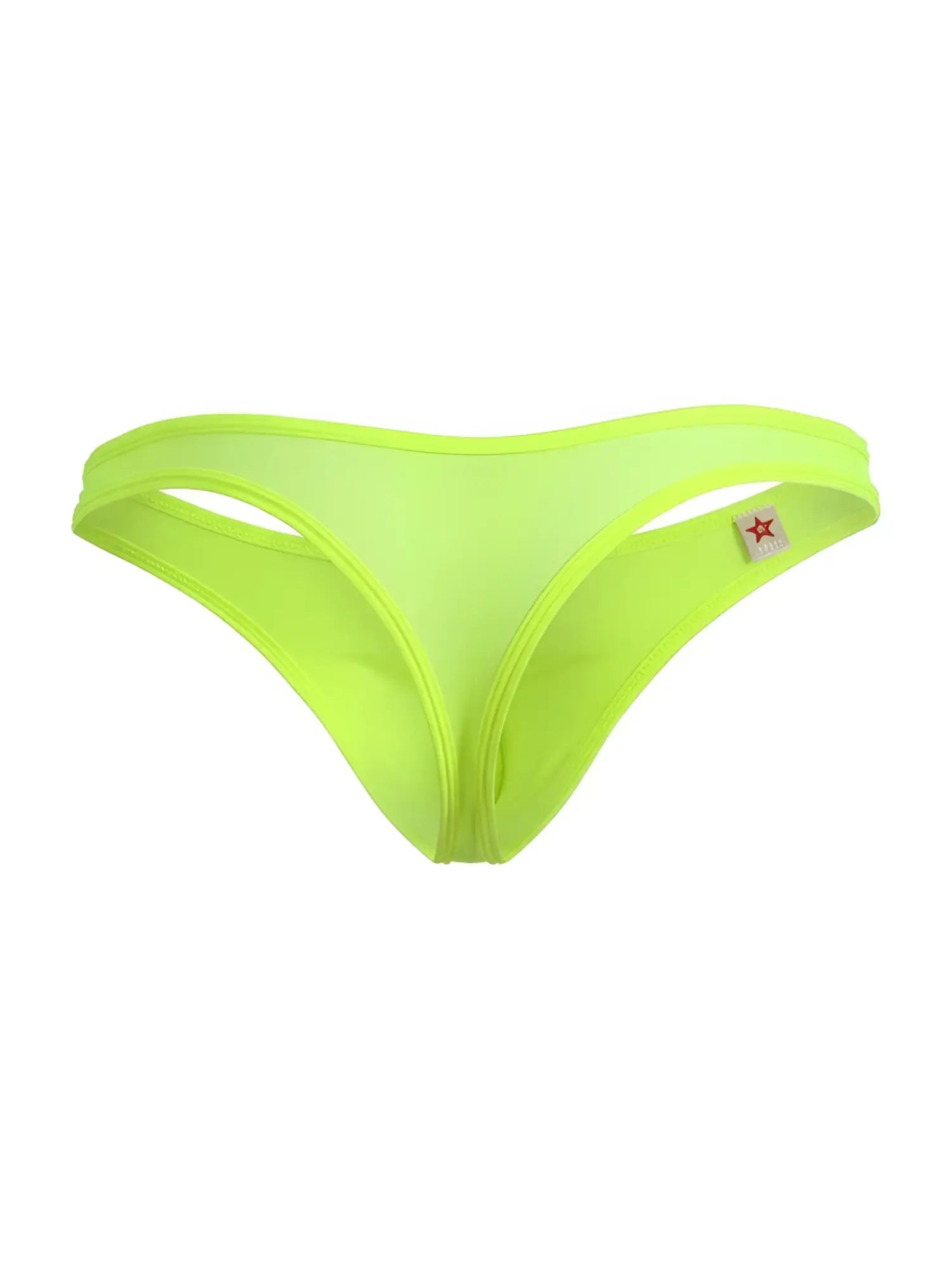 Front view of JOR 2354 Origin thong in neon green.