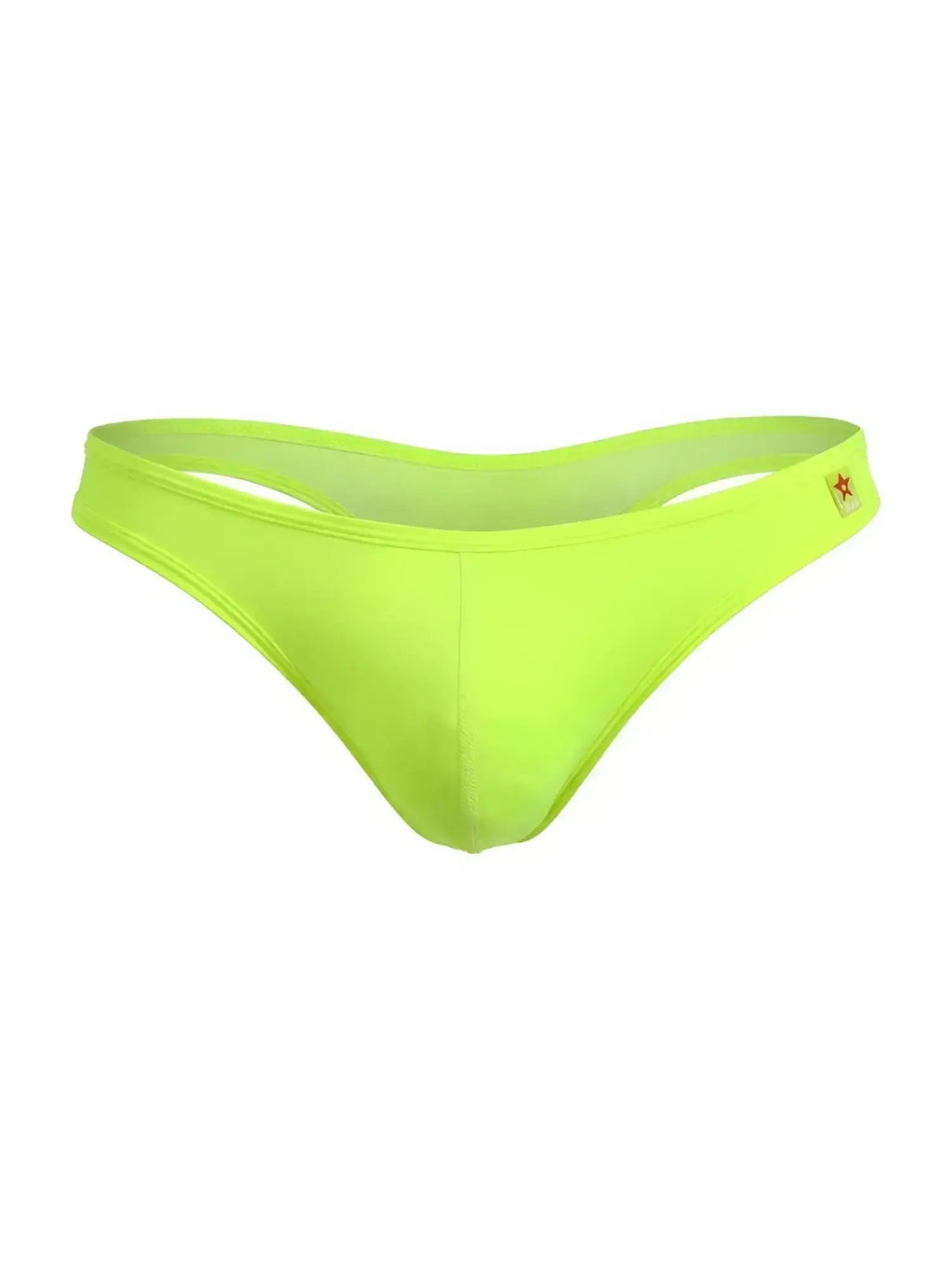 Front view of JOR 2354 Origin thong in neon green.