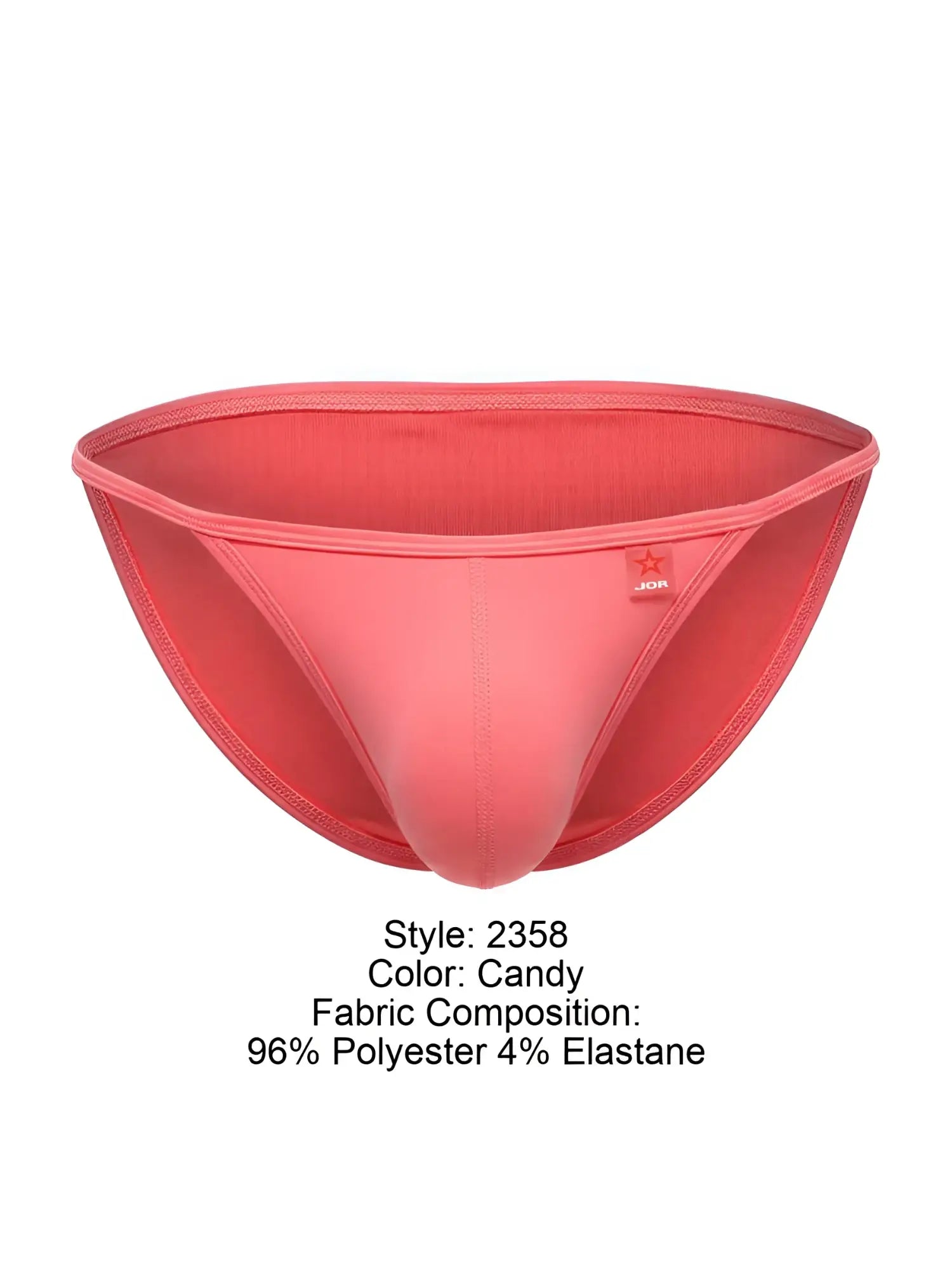 Front view of the JOR 2358 Axel Bikini in Candy color.