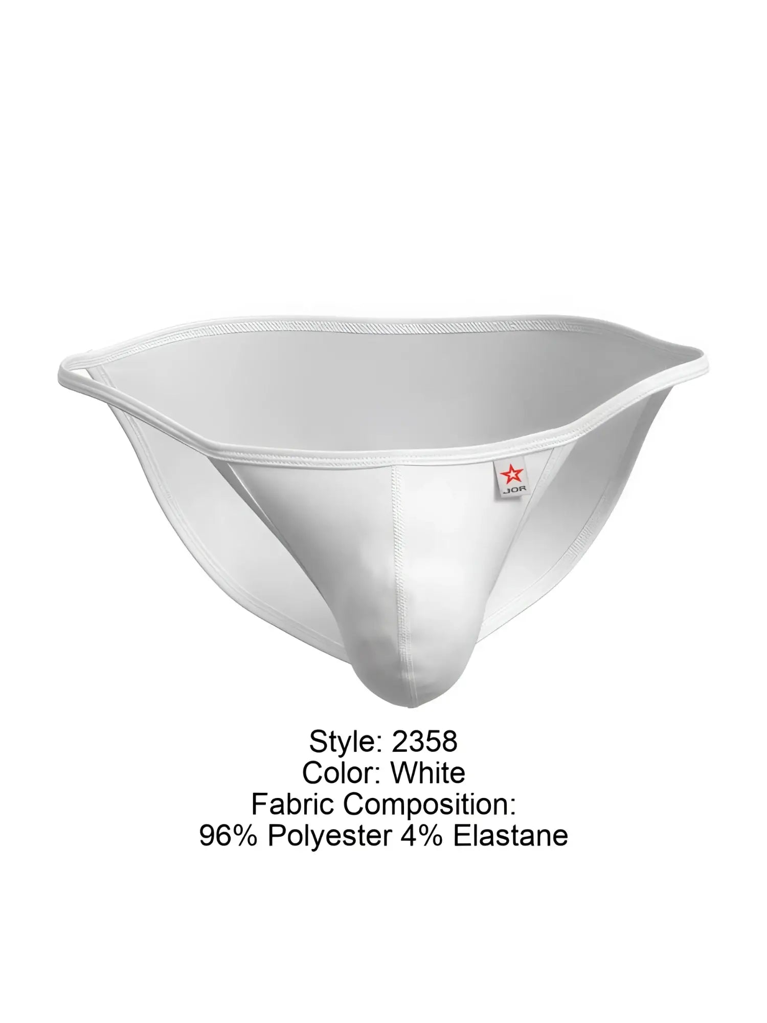 Front view of the white JOR 2358 Axel bikini brief.