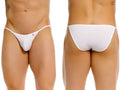 Front and back view of the white JOR 2358 Axel Bikini men's underwear.