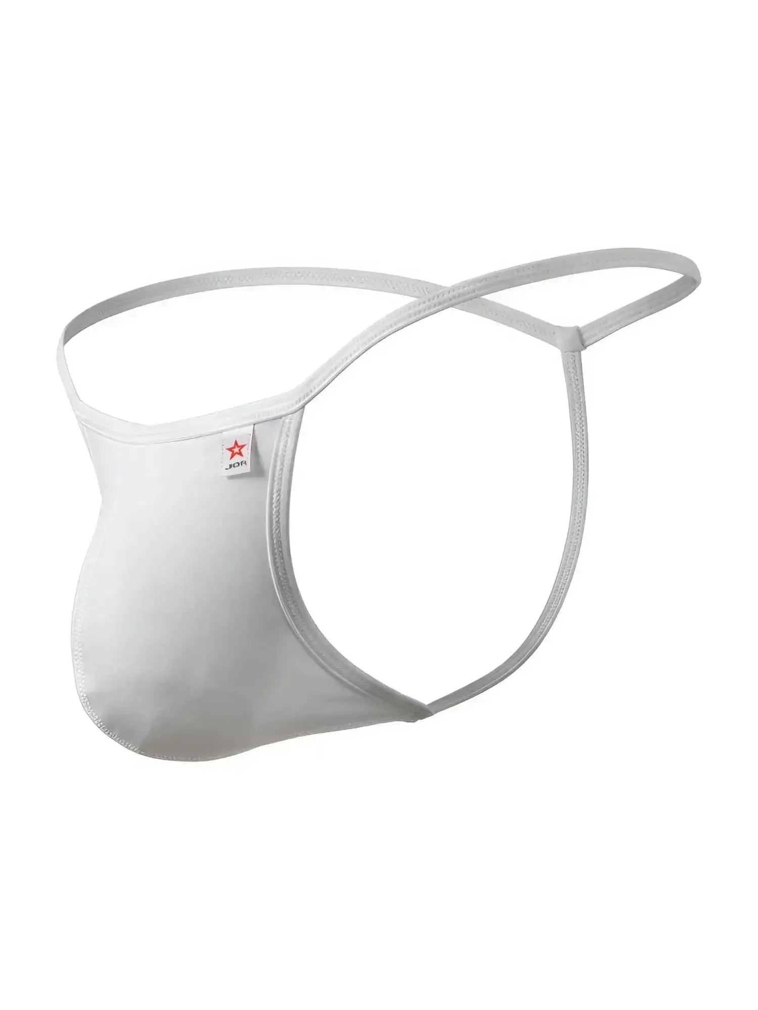 JOR 2359 Axel white G-string, side profile view of men's underwear against a white background.