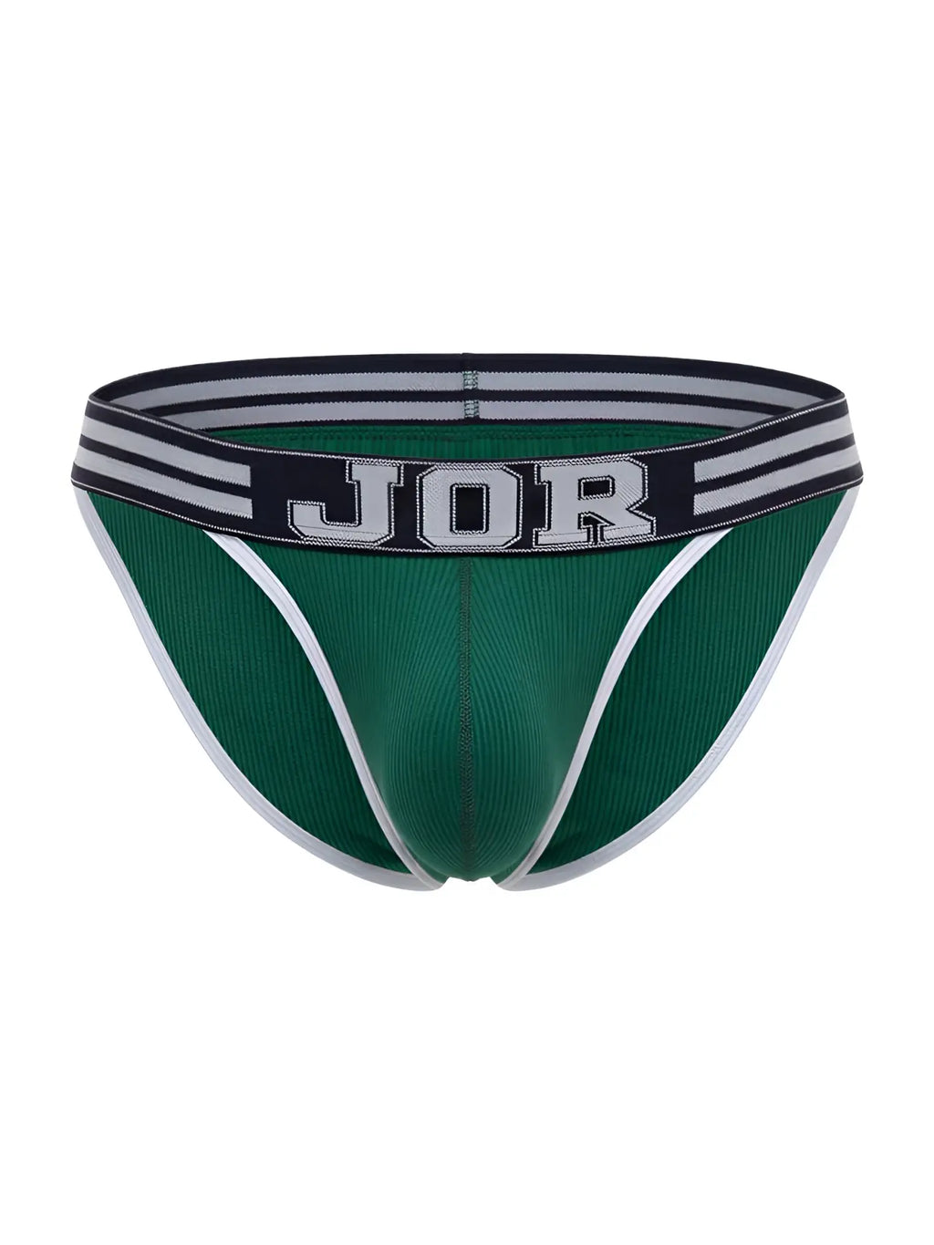 Front view of JOR 2362 Rush Bikini in green with branded waistband.