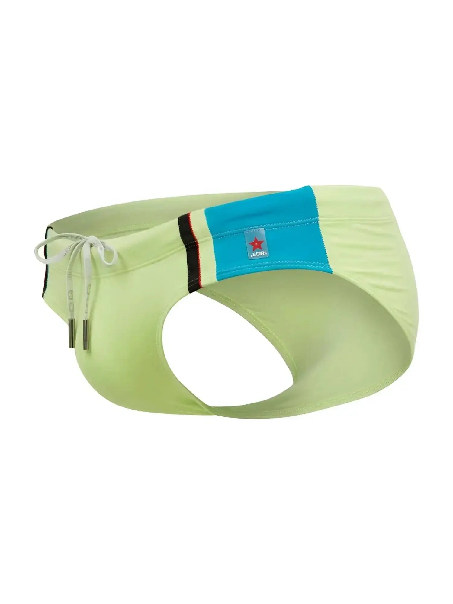JOR 2384 Wind Swim Briefs in green, shown in a side-profile product view.