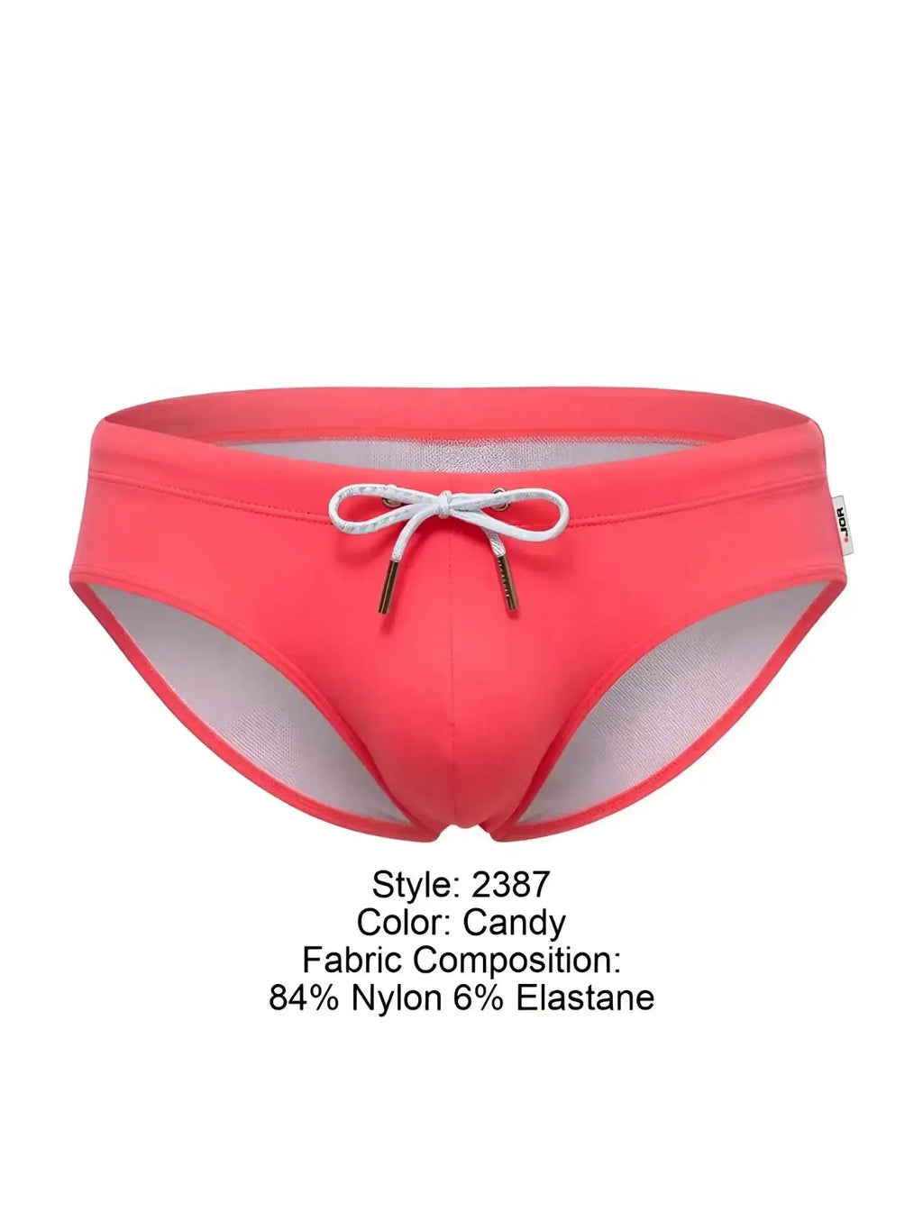 Front view of JOR 2387 Travel Swim Briefs in Candy pink color.