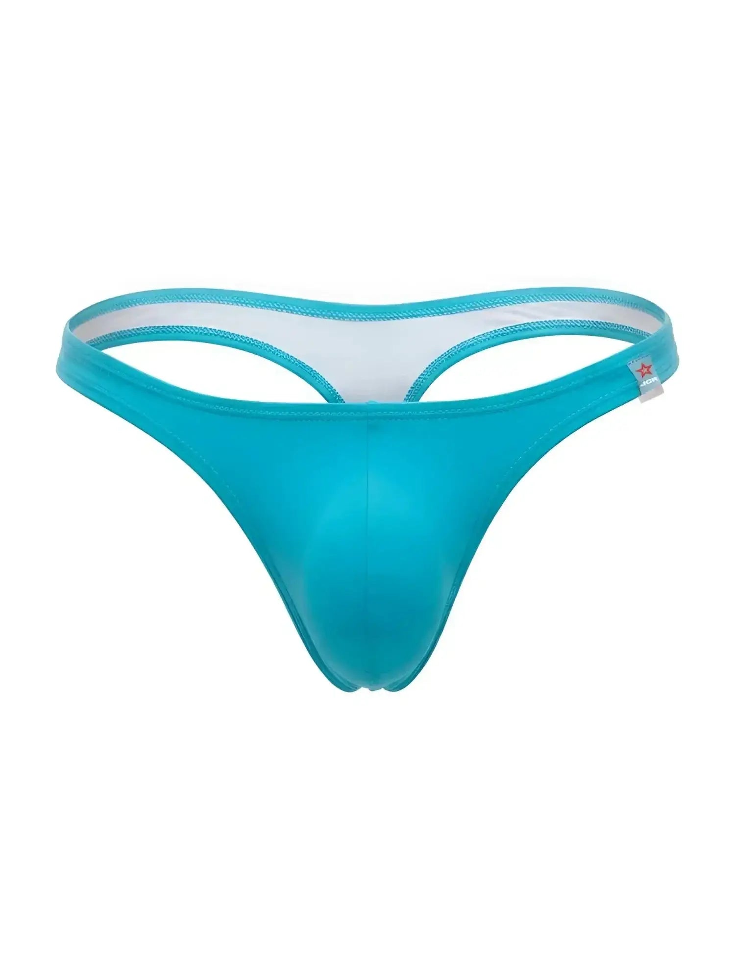 Front view of turquoise JOR 2389 Travel swim thongs.