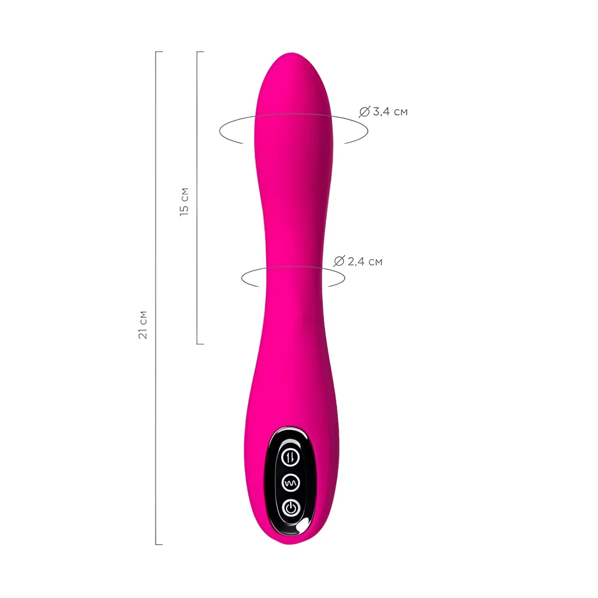 Jos jos beadsy rolling bead vibrator vibrant pink silicone with ergonomic design and three control buttons at base
