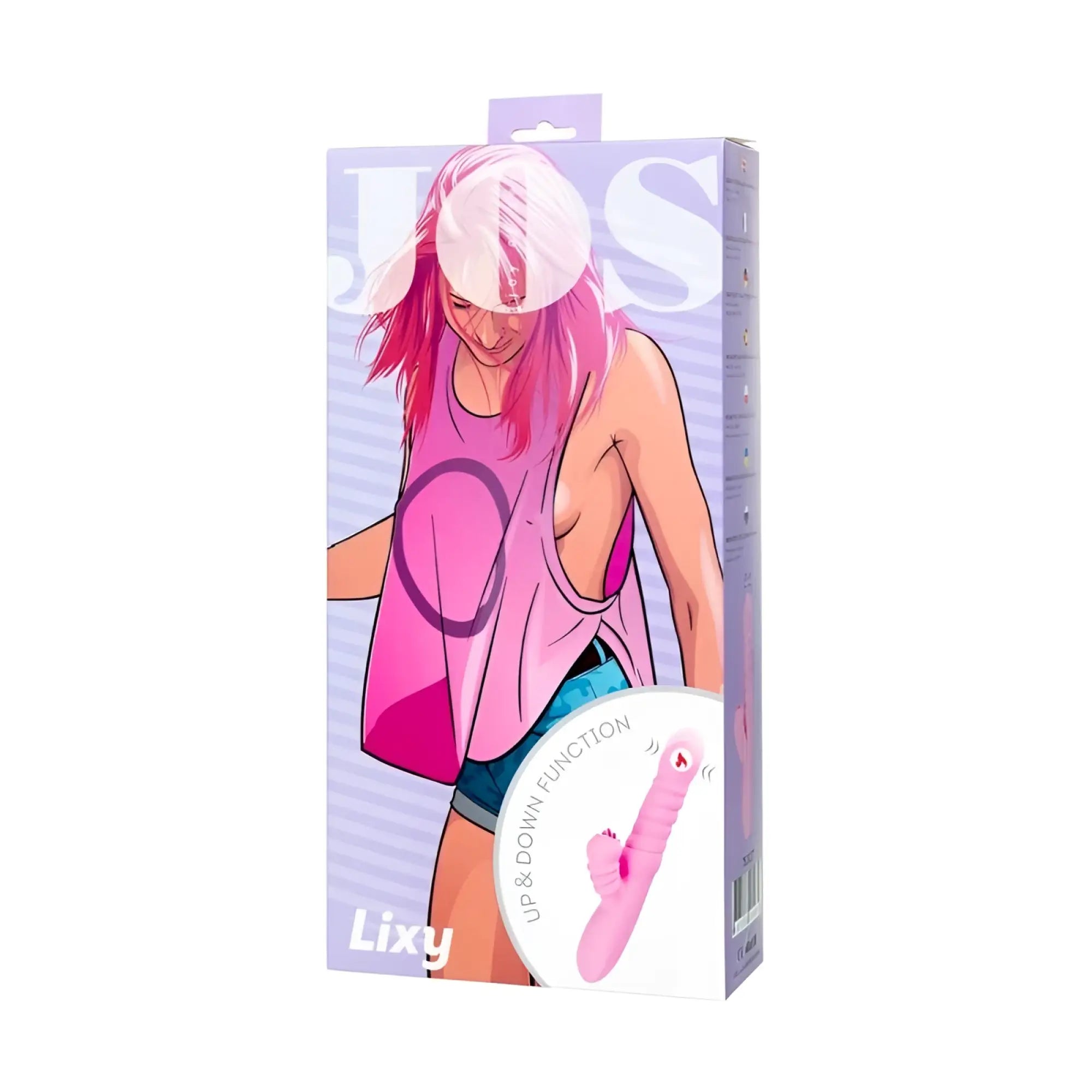 Pink lixy heating and rotating petal tickler toy with up and down function for personal use