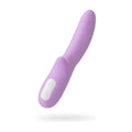 Purple silicone jos jos merry gor rotating shaft vibrator with smooth curved design and white control button