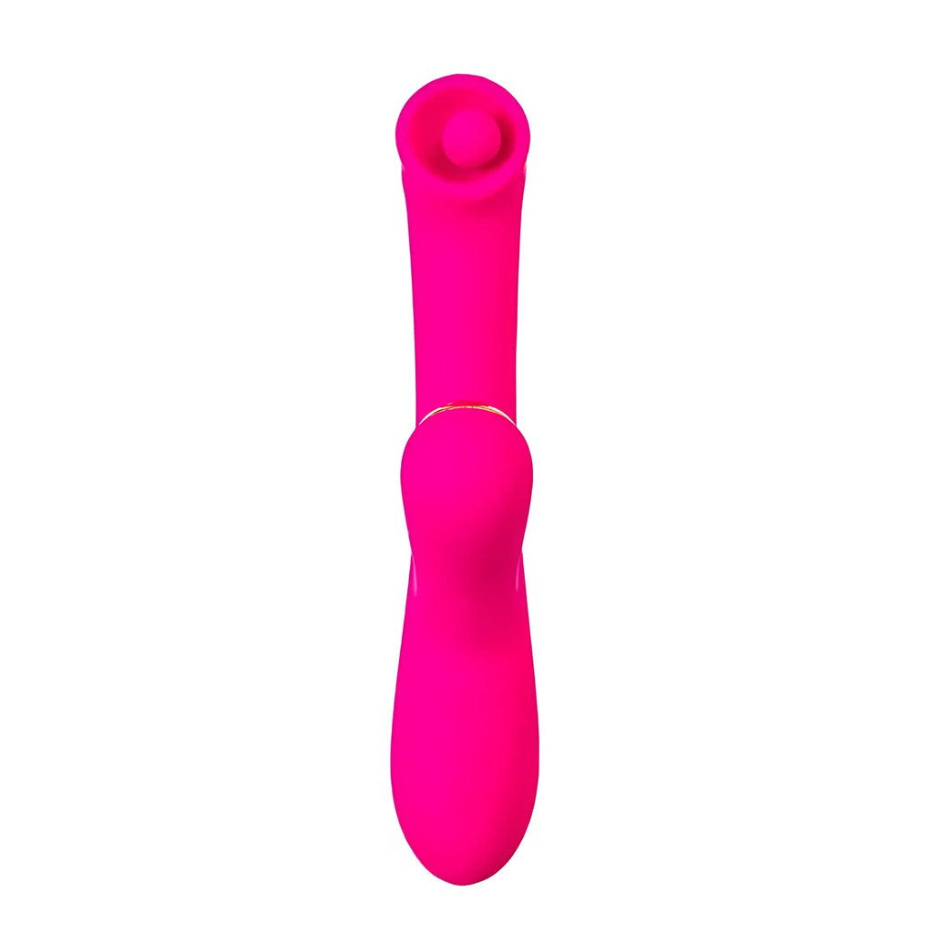 Vibrant pink silicone jos jos rolli stimulating ball vibrator with rounded head and ergonomic handle for clitoral stimulation