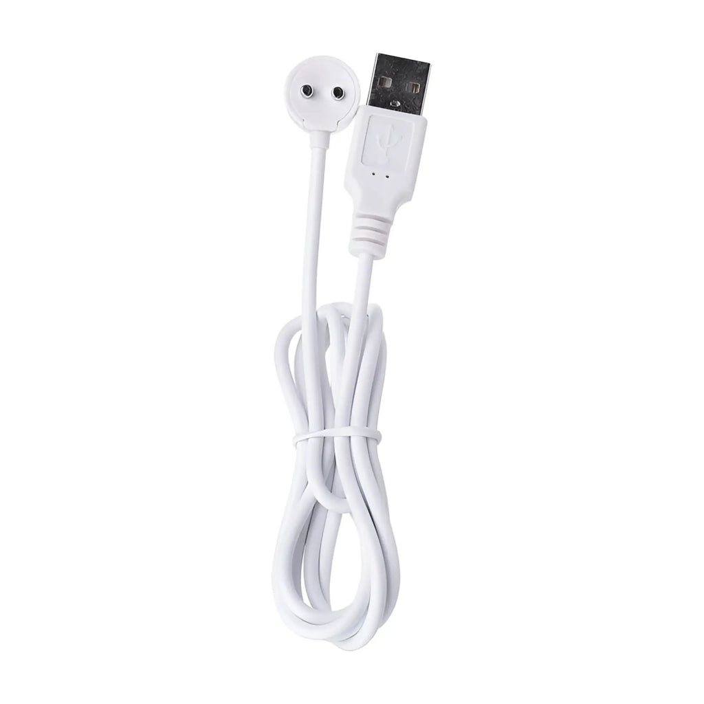 White usb charging cable with circular two-hole connector for jos jos taty pulsating rabbit vibrator charging