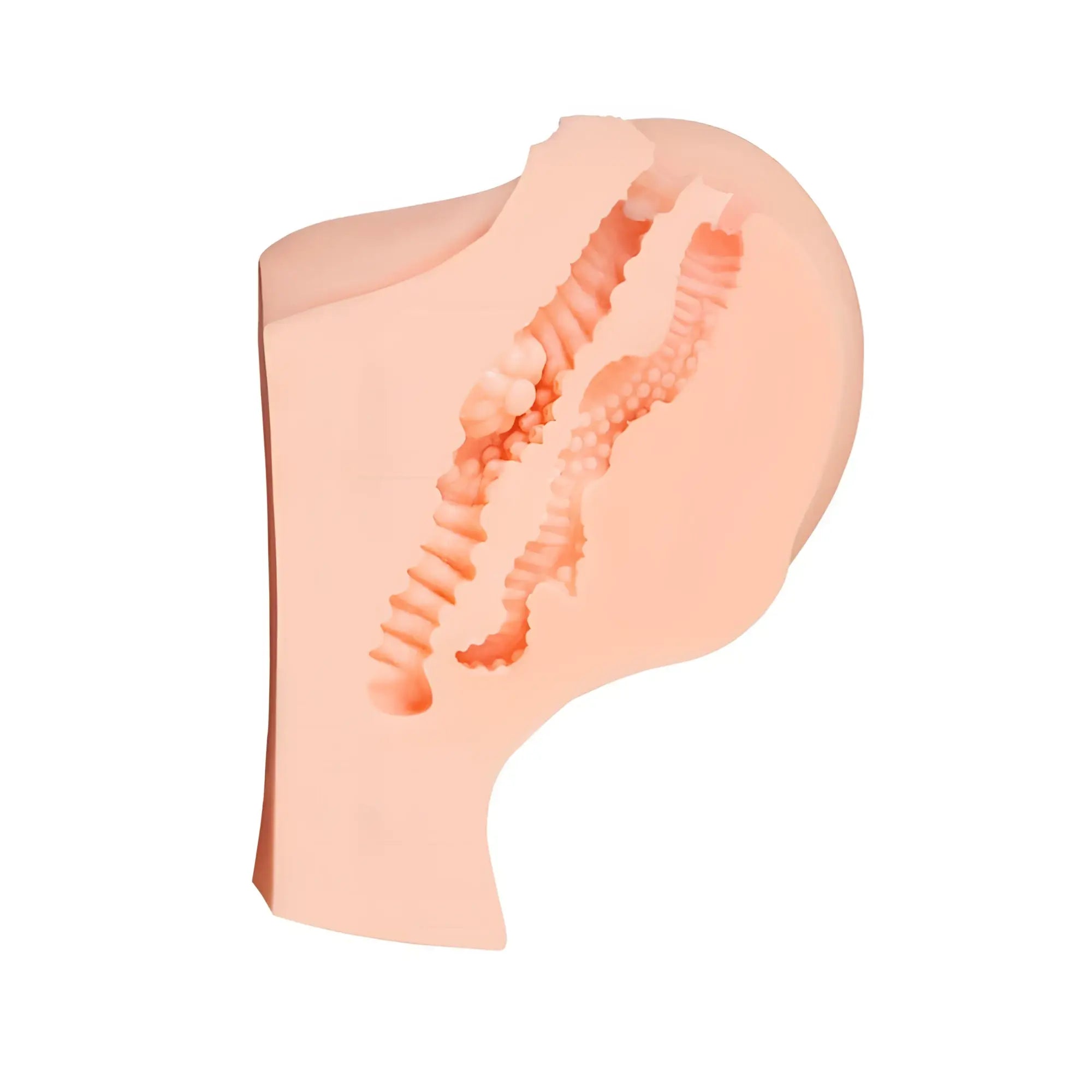 Pink silicone skull-shaped mold with detailed bone structure for juicy juicy butt masturbator giovanna product