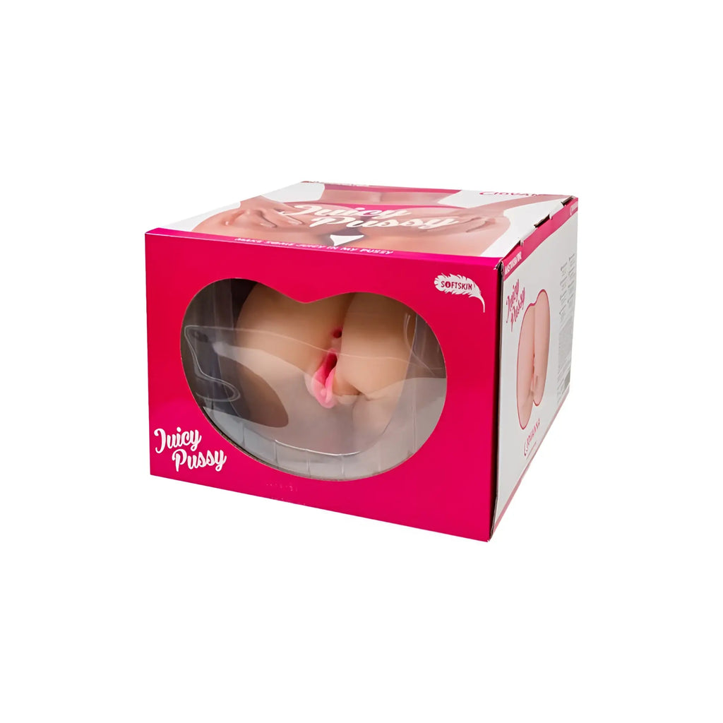 Juicy Juicy Butt Masturbator Giovanna realistic silicone sex toy in soft pink and flesh tones showing front side