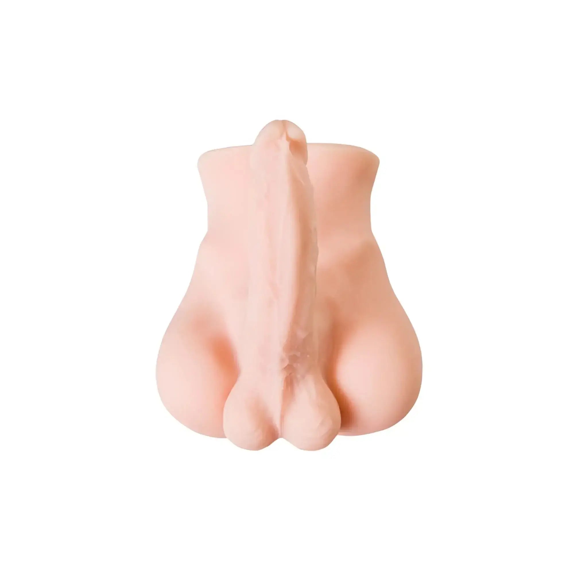 Pink silicone anal plug with textured surface and rounded contours from juicy juicy long schlong manuel torso product
