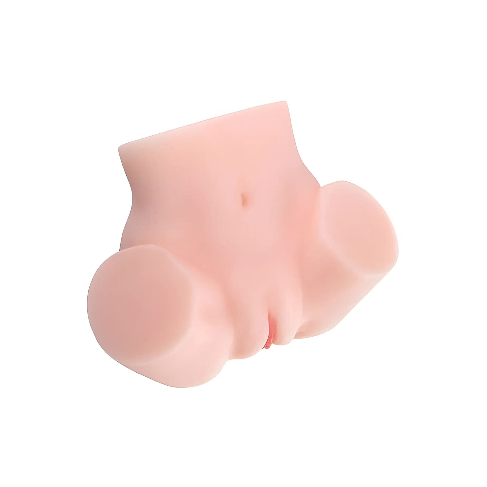 Pink silicone anal plug with realistic anatomical design from juicy juicy pussy masturbator adele product line