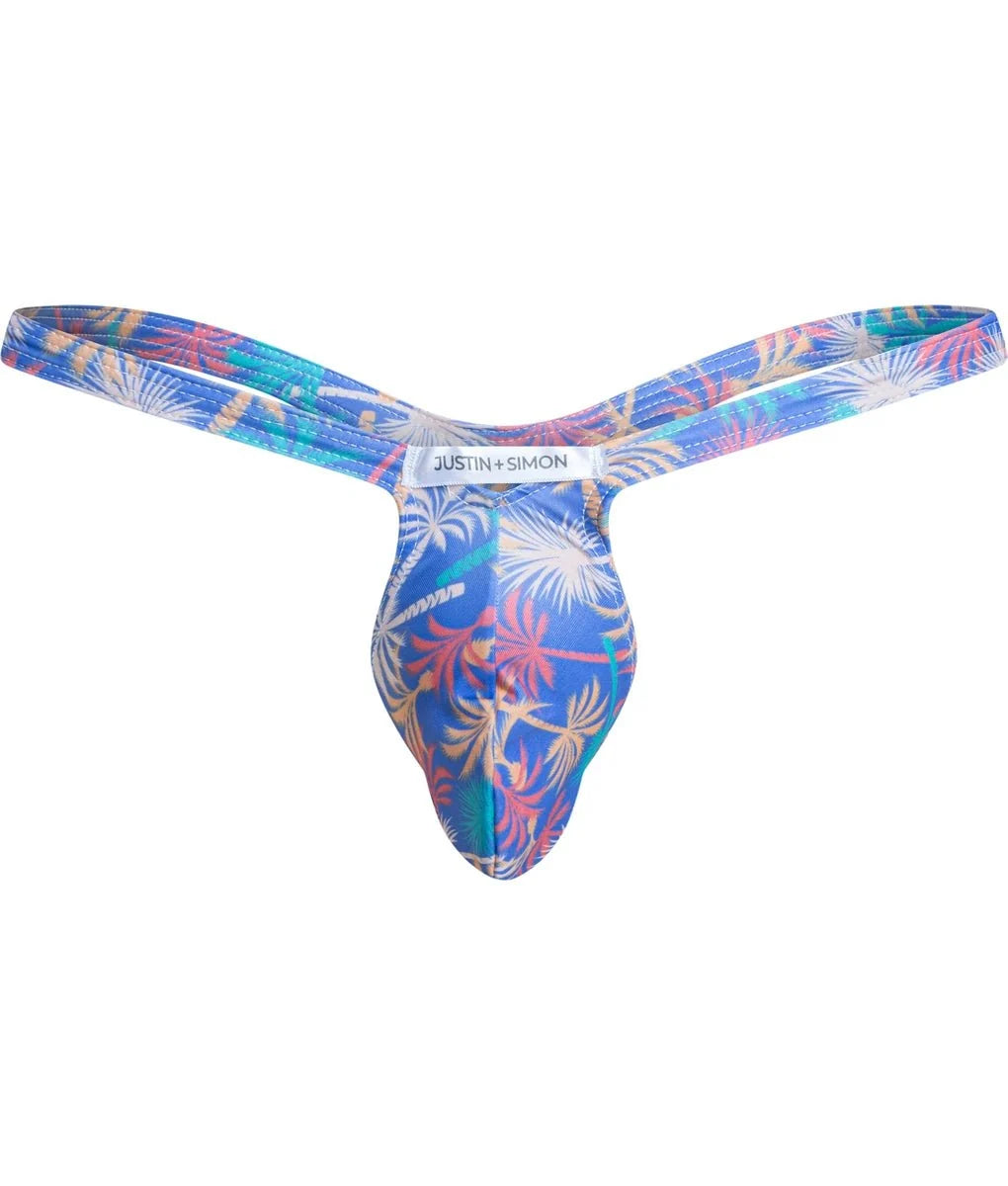 Justin + Simon XSJBU02 Men's Bulge Thong Wild Prints