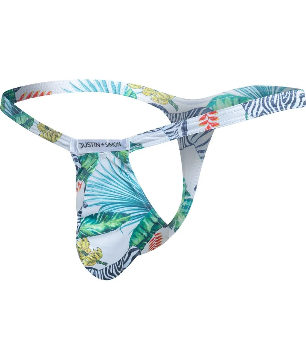 Justin + Simon XSJBU02 Men's Bulge Thong Wild Prints