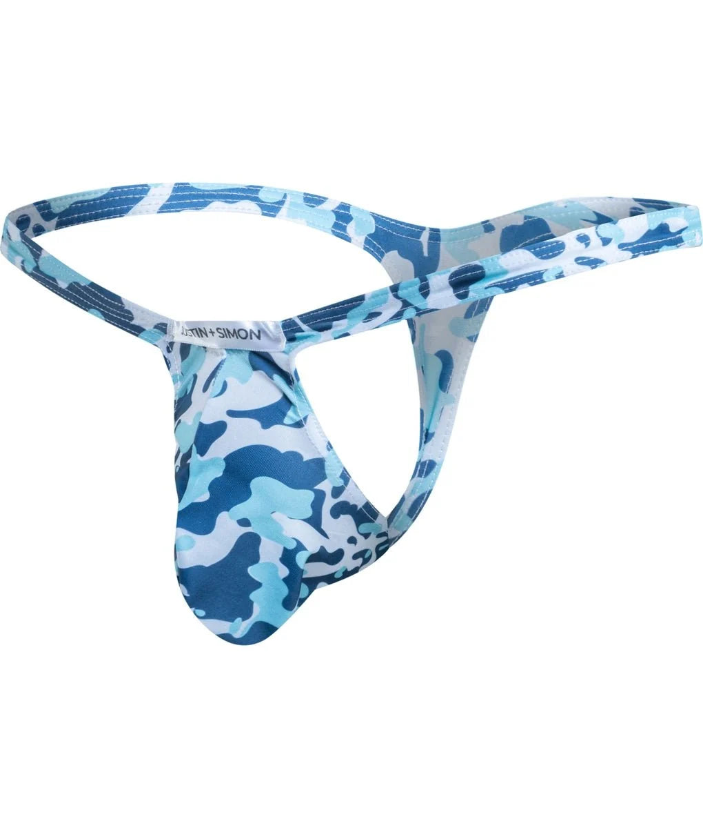 Justin + Simon XSJBU02 Men's Bulge Thong Wild Prints