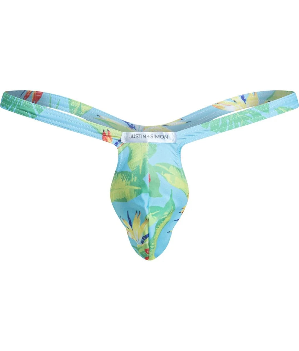 Justin + Simon XSJBU02 Men's Bulge Thong Wild Prints