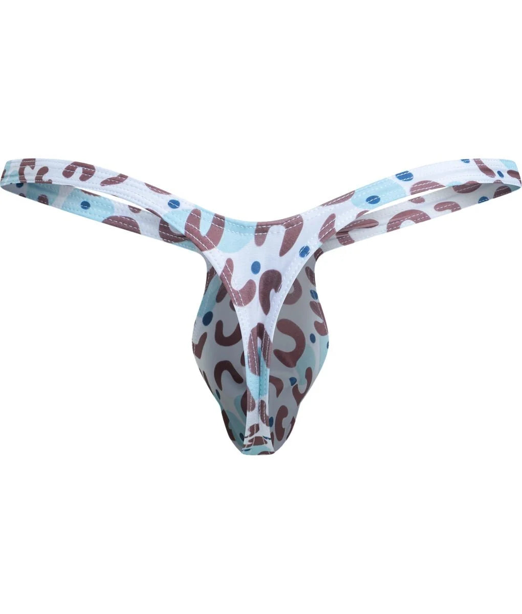 Justin + Simon XSJBU02 Men's Bulge Thong Wild Prints