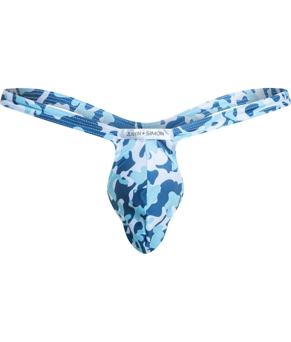 Justin + Simon XSJBU02 Men's Bulge Thong Wild Prints