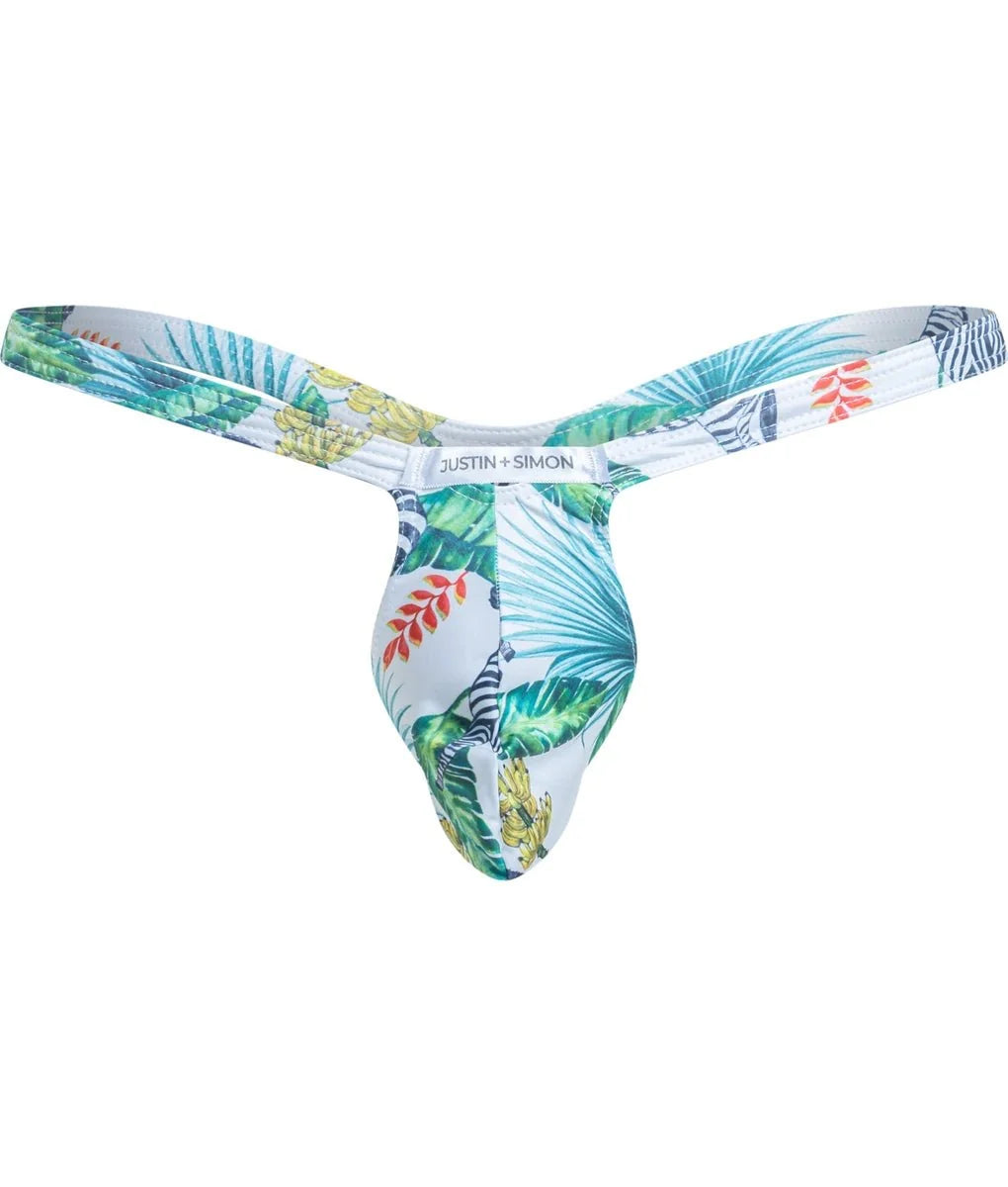 Justin + Simon XSJBU02 Men's Bulge Thong Wild Prints