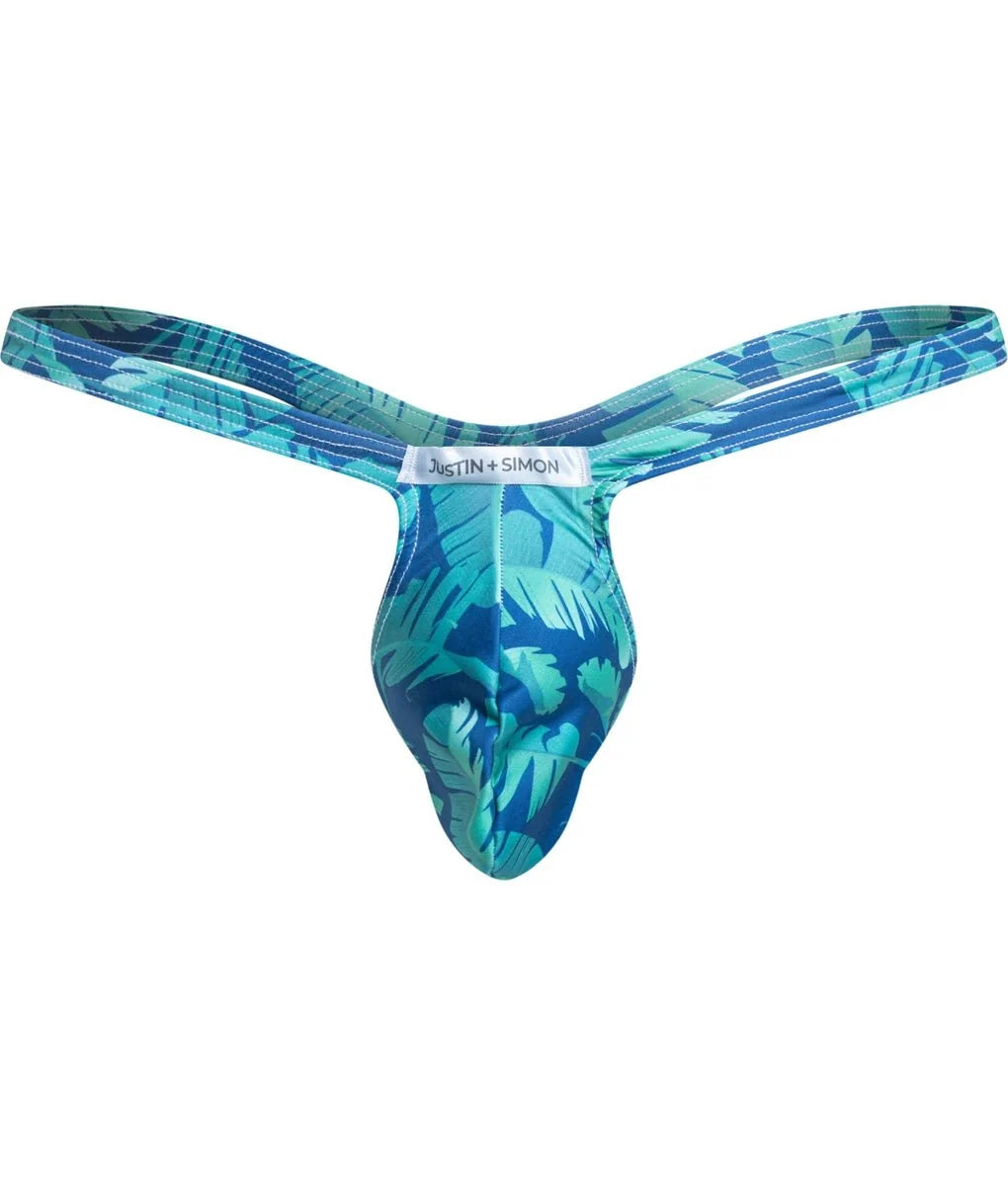 Justin + Simon XSJBU02 Men's Bulge Thong Wild Prints