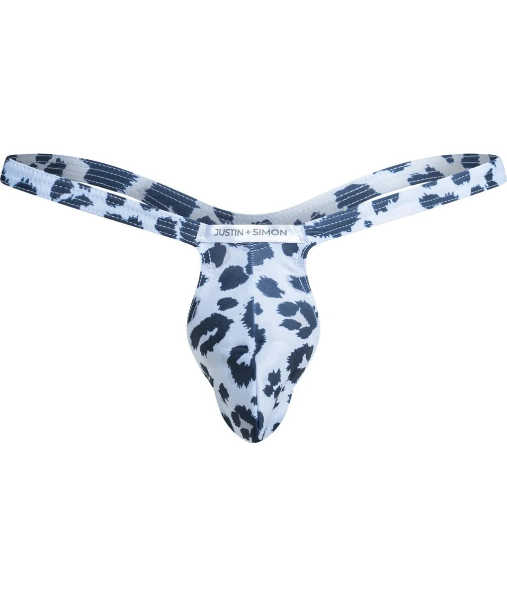 Justin + Simon XSJBU02 Men's Bulge Thong Wild Prints