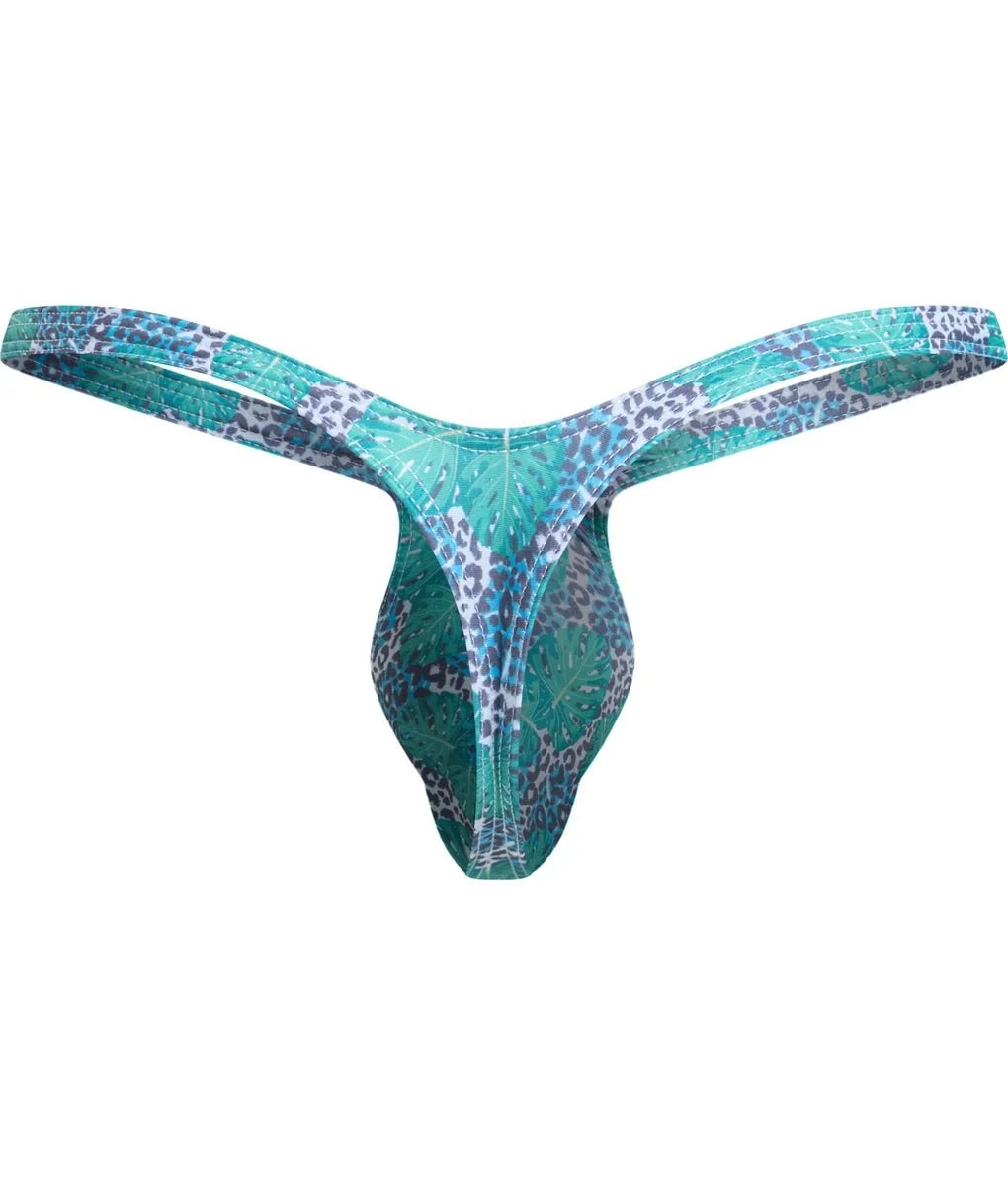 Justin + Simon XSJBU02 Men's Bulge Thong Wild Prints